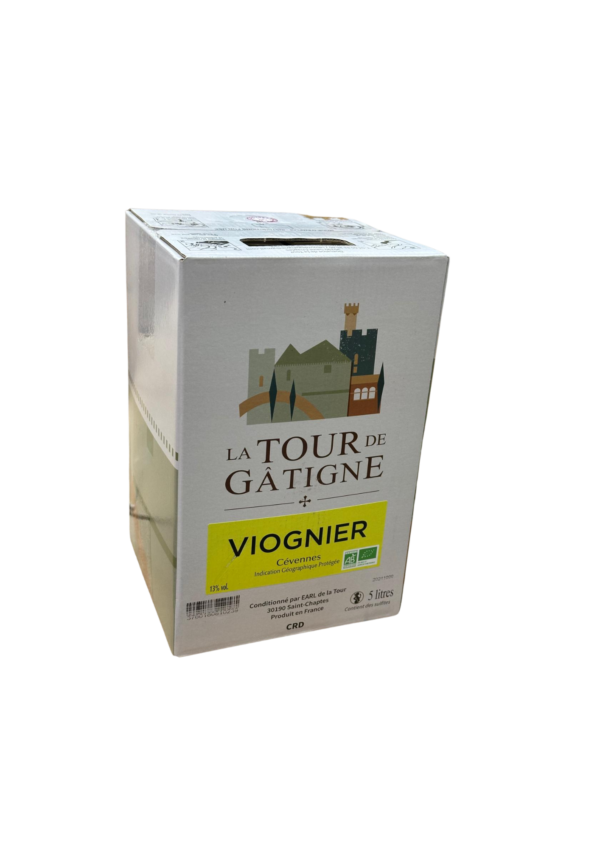 Cévennes IGP – Tour de Gâtigne – "Viognier" blanc 2023 - cubis 5L