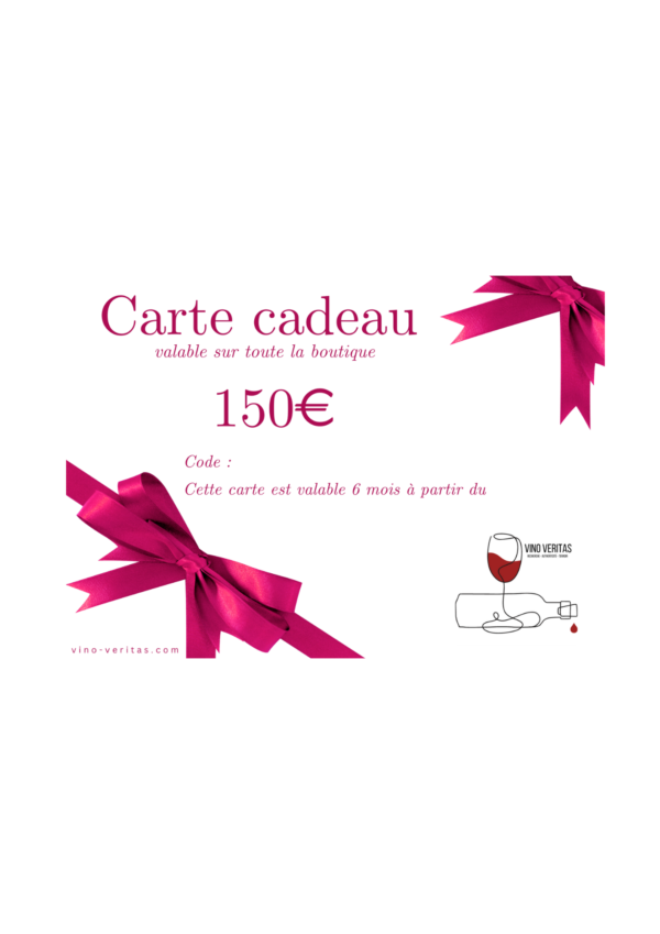 Carte cadeau 150€