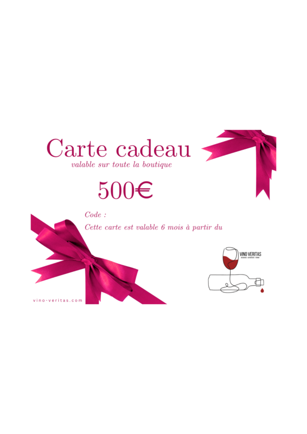 Carte cadeau 500€