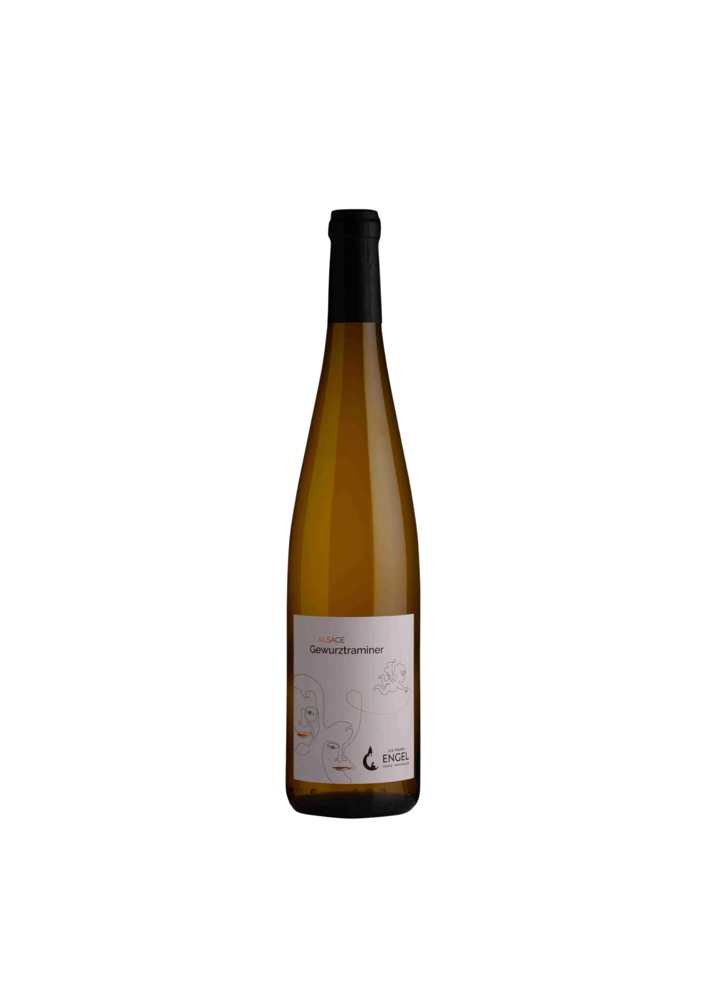 Bottle of Alsace, Les Frères Engel, Gewurztraminer demi-sec, white wine