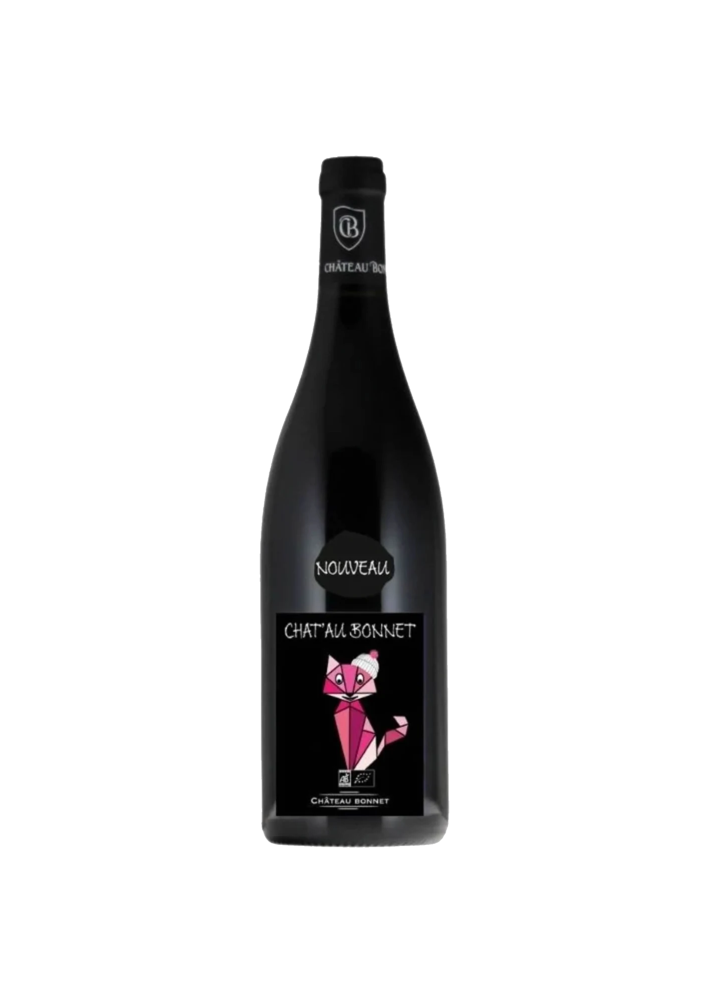 Bouteille de Beaujolais Villages Nouveau 2026, Château Bonnet, Chat’au Bonnet, vin rouge bio