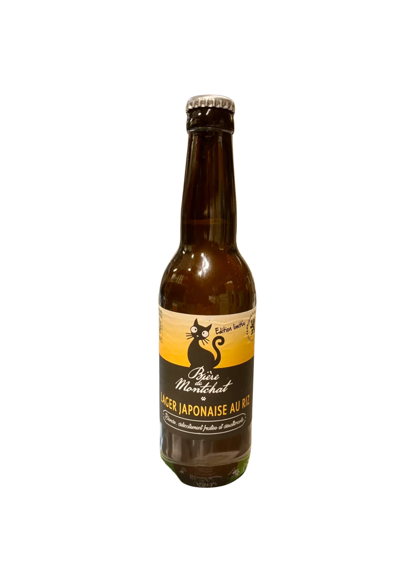 Bottle of Bières de Montchat, Lager Japonaise au riz, Blonde