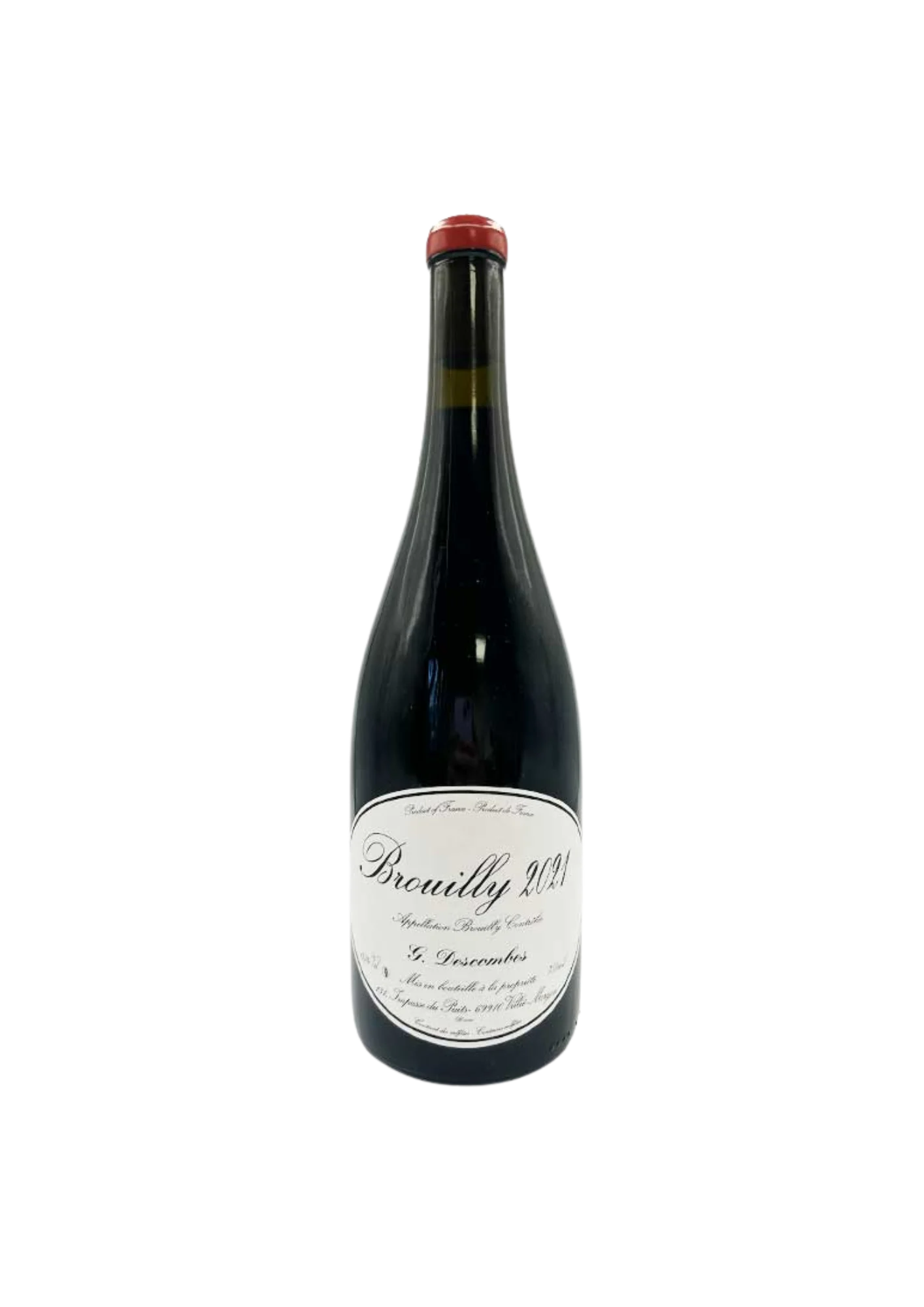 Bouteille de Brouilly, Georges Descombes, Vieilles Vignes, vin rouge
