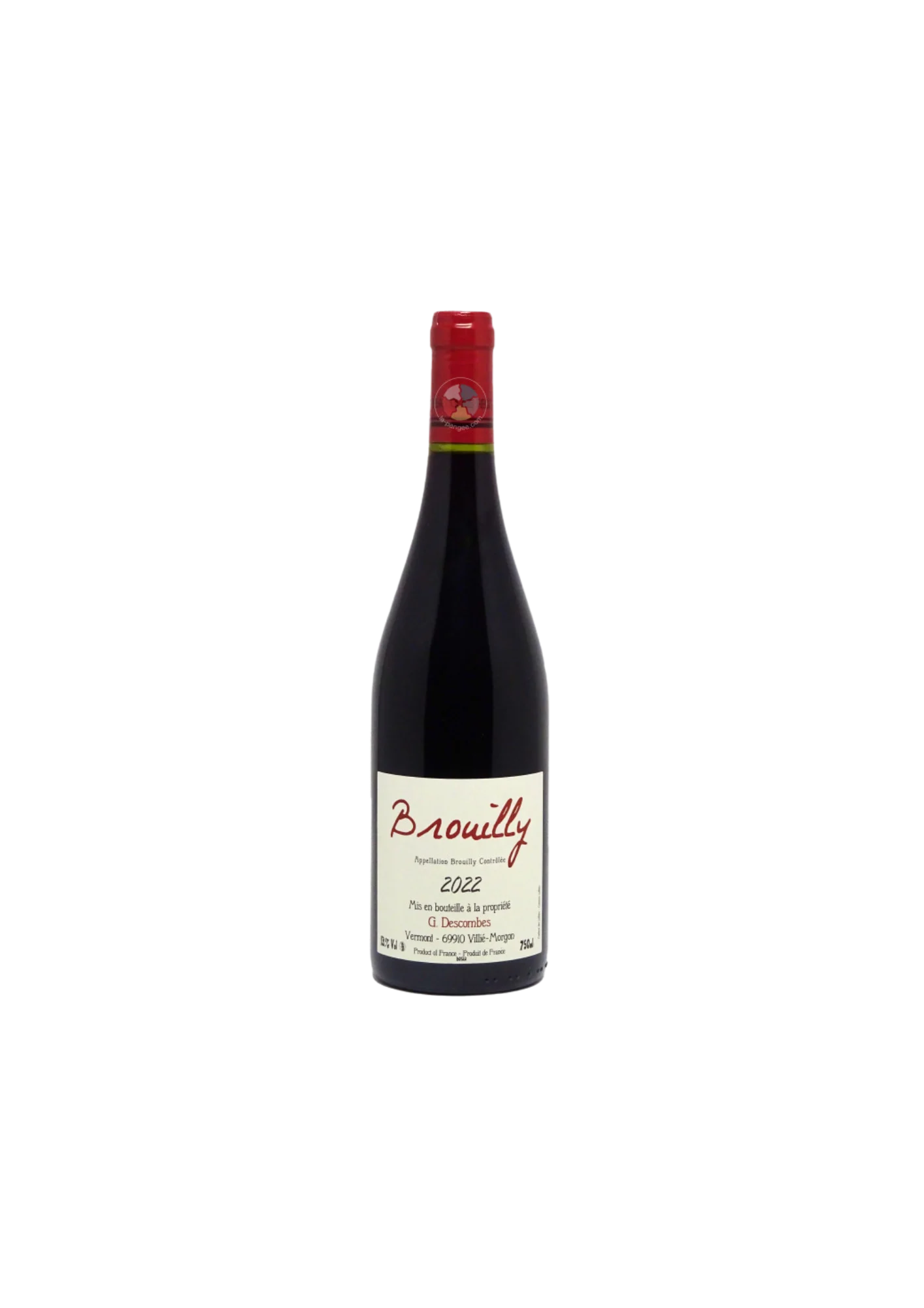 Bouteille de Brouilly, Georges Descombes, vin rouge