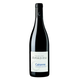 Bouteille de Cairanne, Domaine des Amadieu, Garrigues, vin rouge