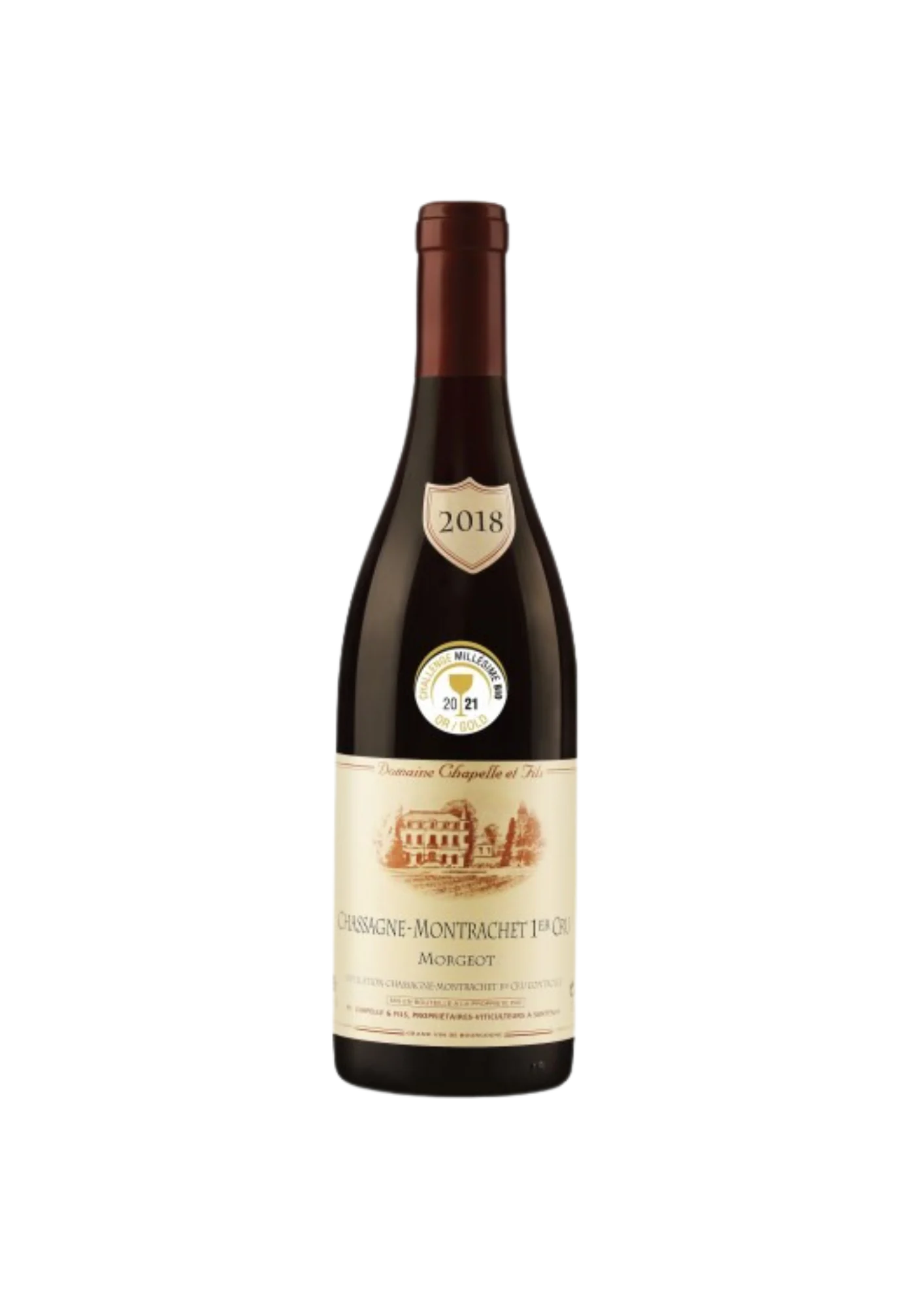Flasche Chassagne Montrachet 1er Cru, Domaine Chapelle, Morgeot, Weißwein