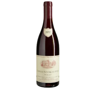 Bouteille de Chassagne Montrachet 1er Cru, Domaine Chapelle, Morgeot, vin rouge