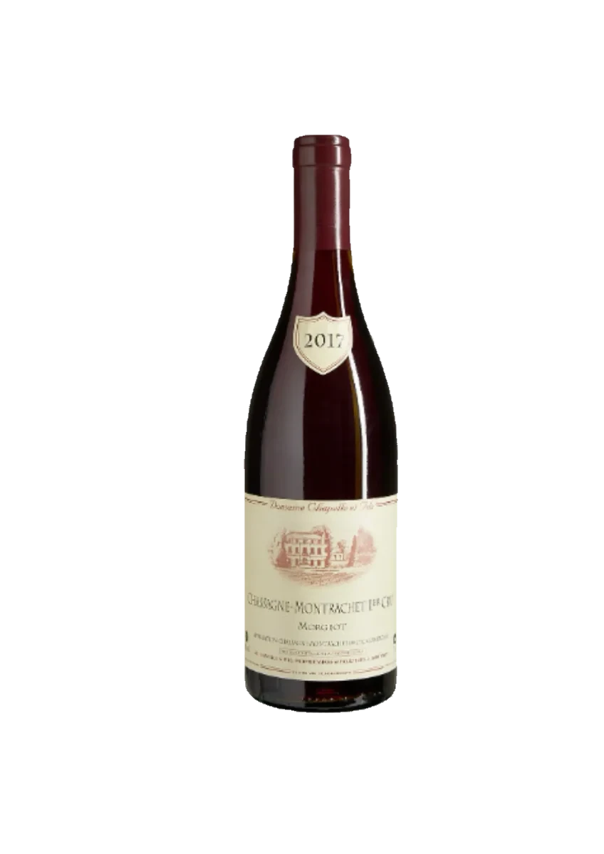 Bottle of Chassagne Montrachet 1er Cru, Domaine Chapelle, Morgeot, red wine