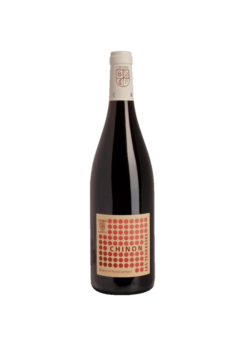 Botella de Chinon, Domaine Lambert, Les Terrasses, vino tinto