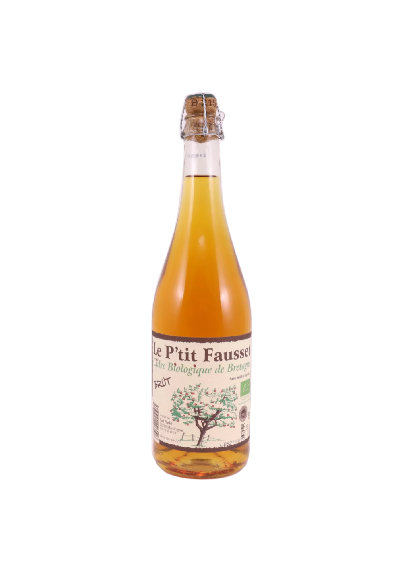 Botella de Cidre IGP, Le P'tit Fausset, Cidre Brut de Bretagne
