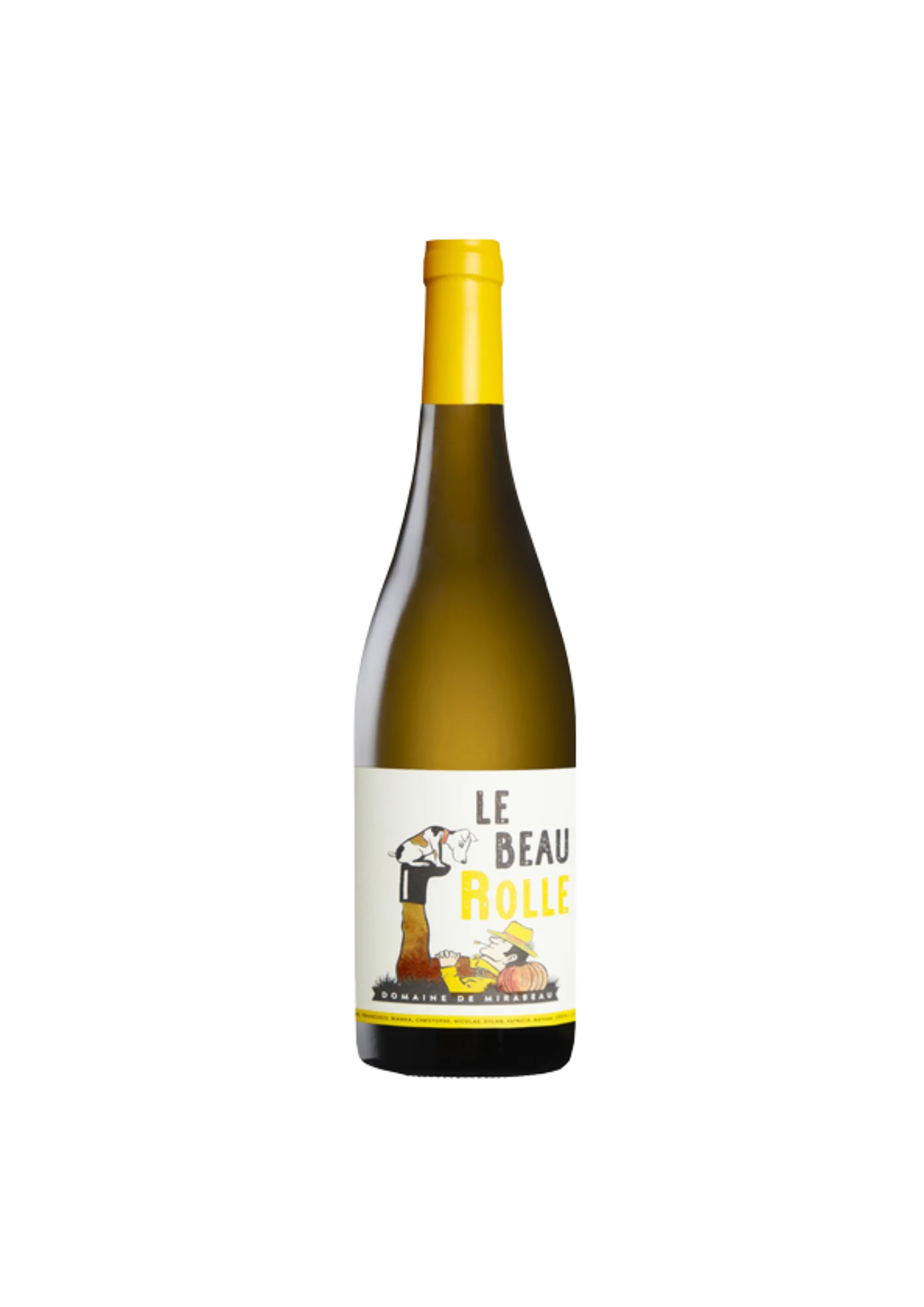 Bottiglia di Collines de la Moure IGP, Domaine de Mirabeau, Le Beau Rolle, vino bianco