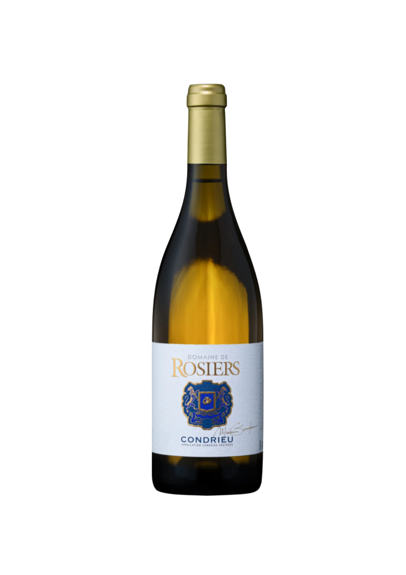 Bouteille de Condrieu, Domaine de Rosiers, vin blanc