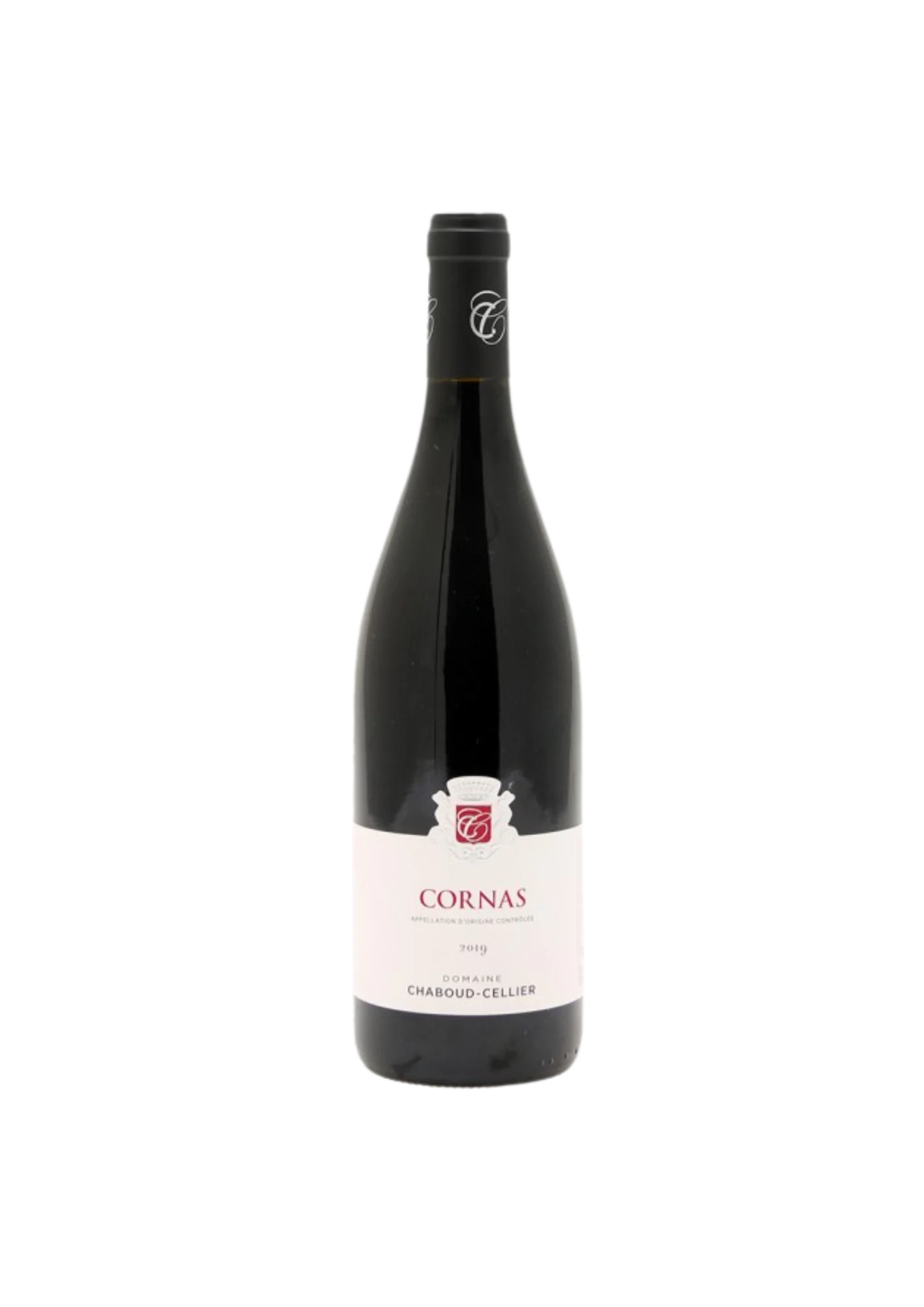 Bottle of Cornas, Domaine Chaboud Cellier, red wine