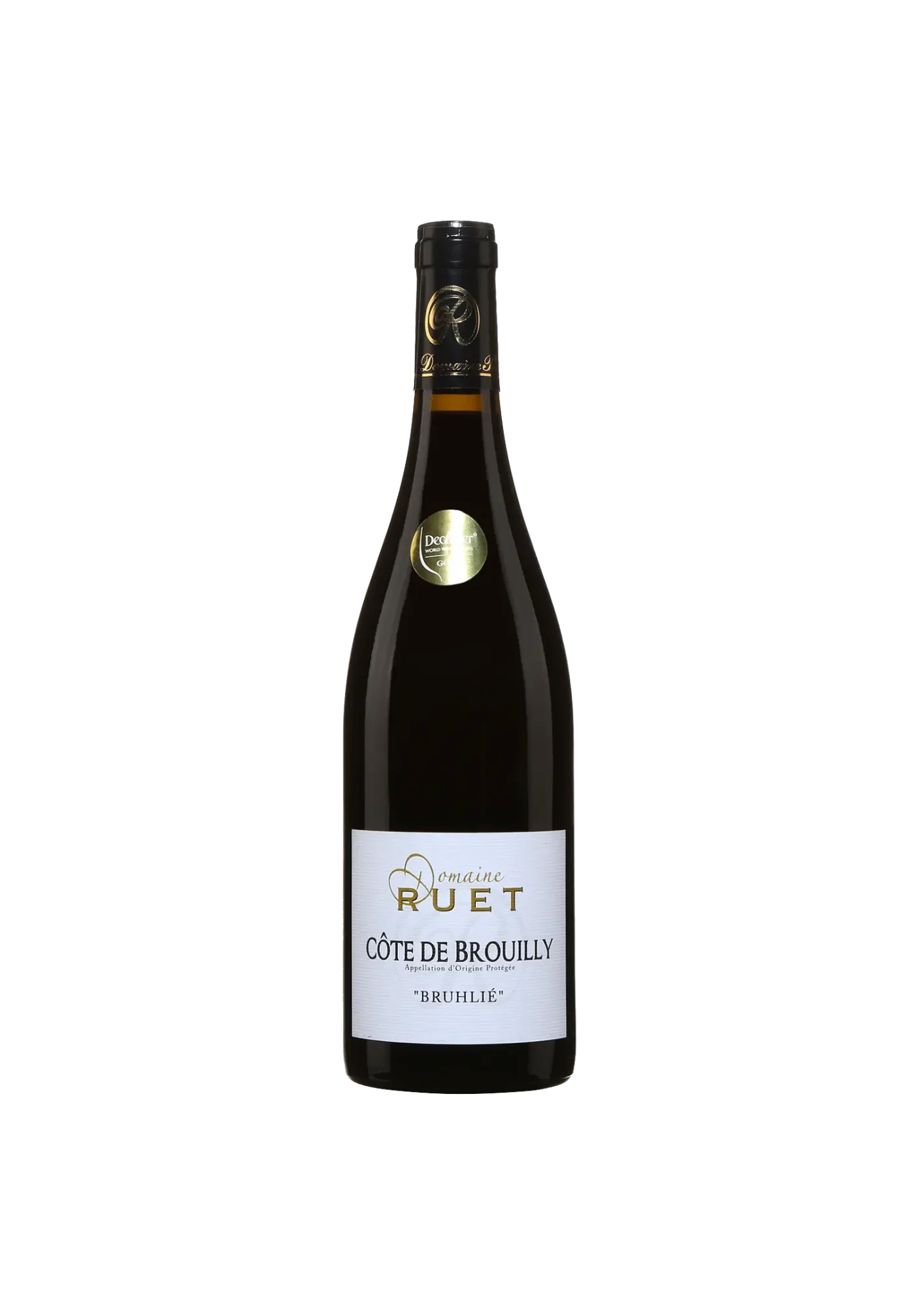 Bottle of Côte de Brouilly, Domaine Ruet, Bruhlié, red wine