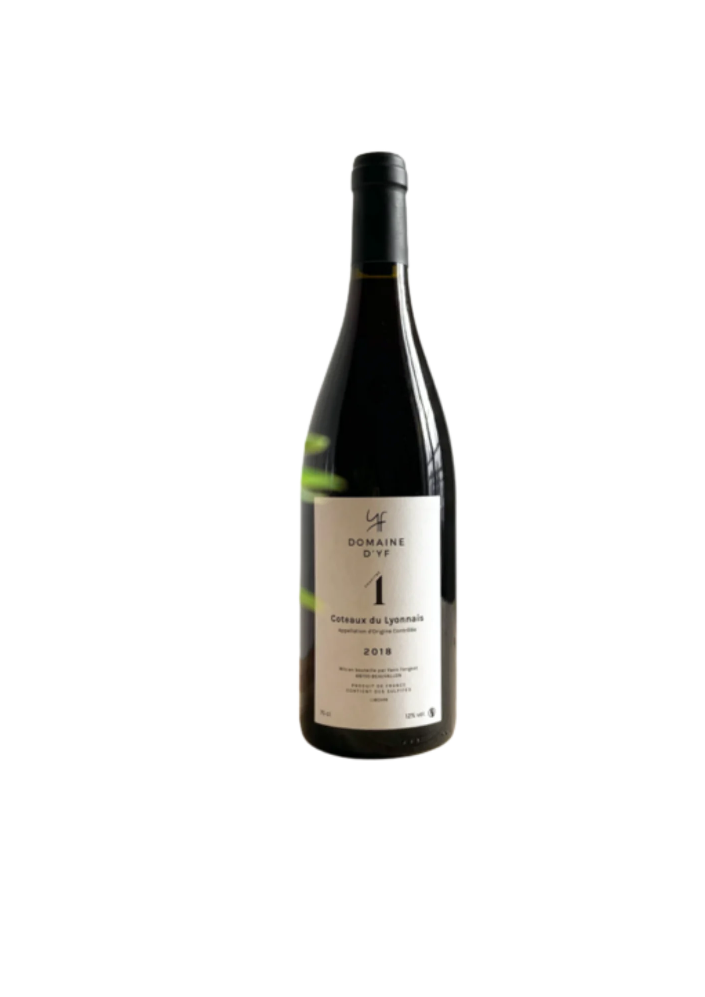 Bottle of Coteaux du Lyonnais, Domaine d’YF, red wine