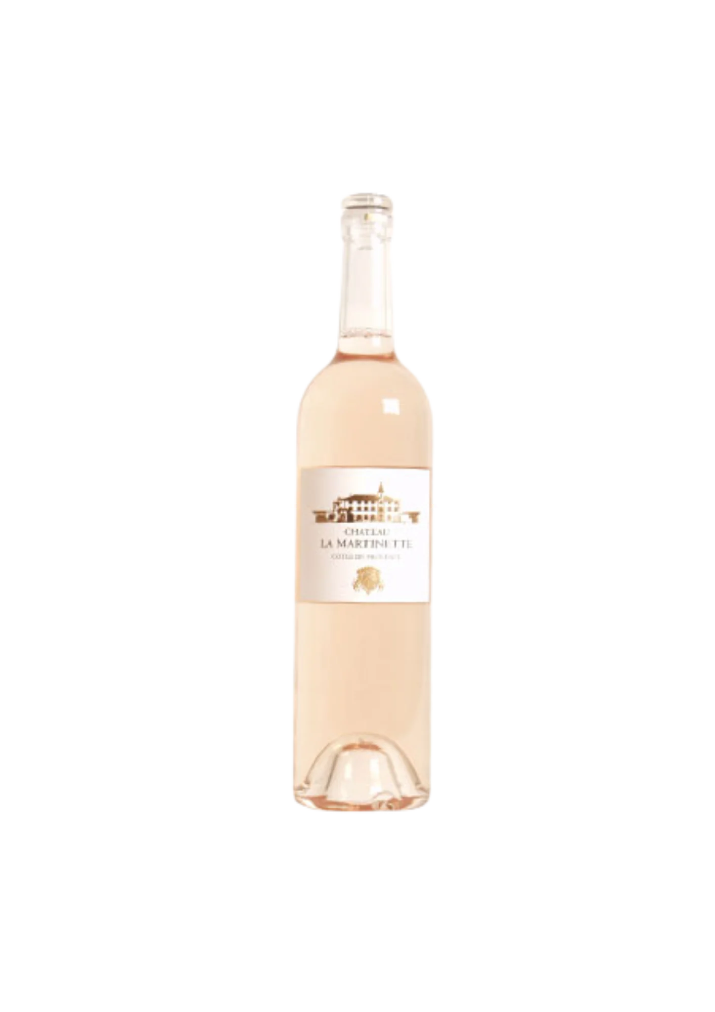 Botella de Côtes de Provence, Château La Martinette, Château, vino rosado