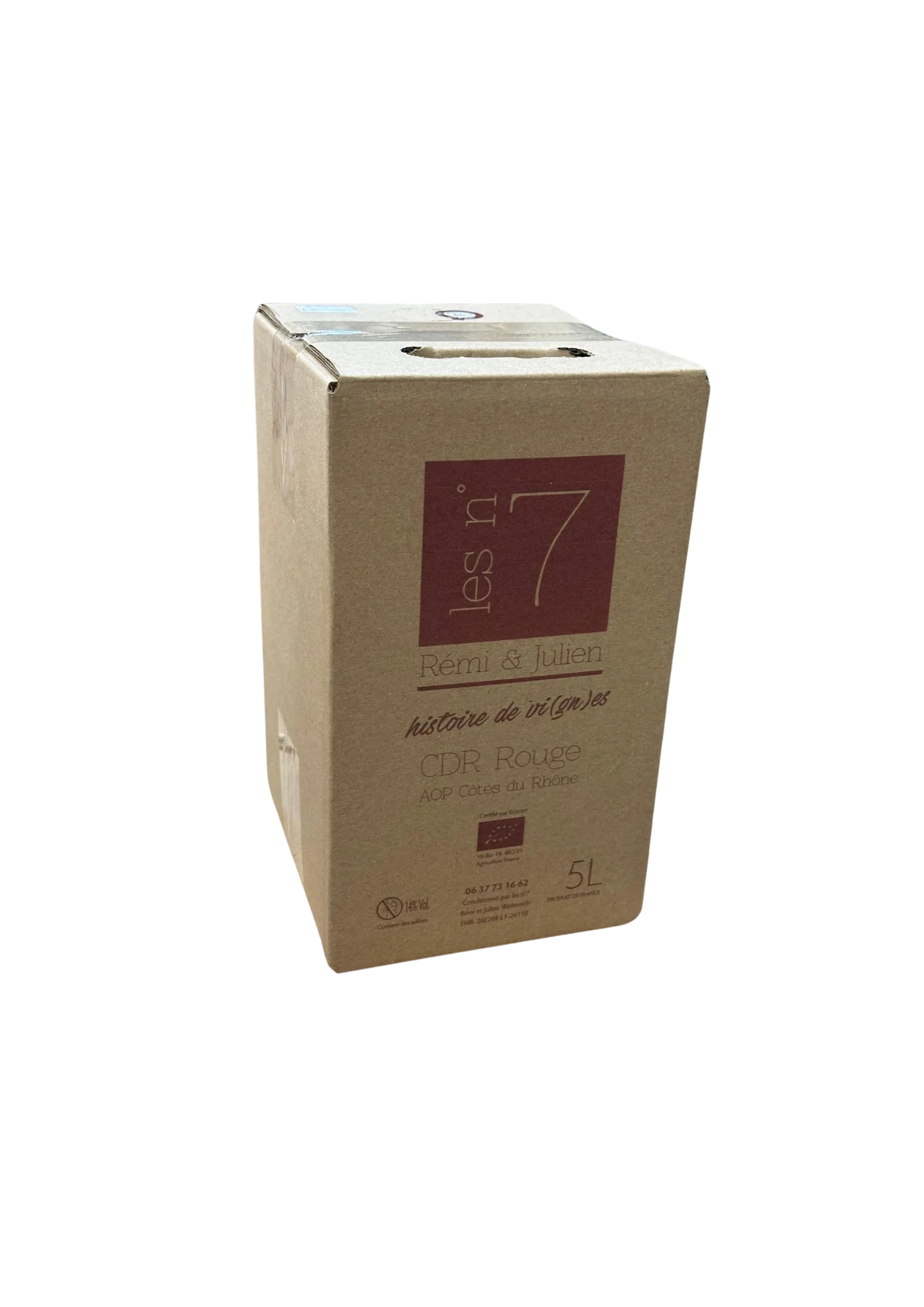 Cubis de Côtes du Rhône, Domaine Ginies, Les n°7, vin rouge
