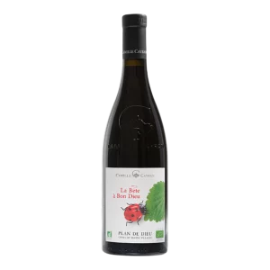 Bouteille de Côtes du Rhône Villages Plan de Dieu, Camille Cayran, La Bête à Bon Dieu, vin rouge