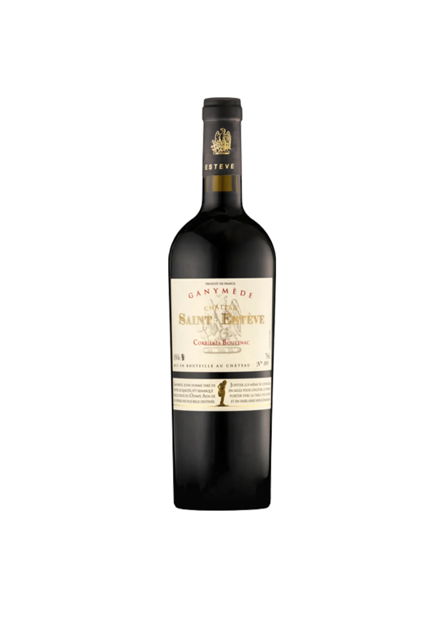 Flasche Cru Boutenac, Château Saint-Estève, Ganymède, Rotwein