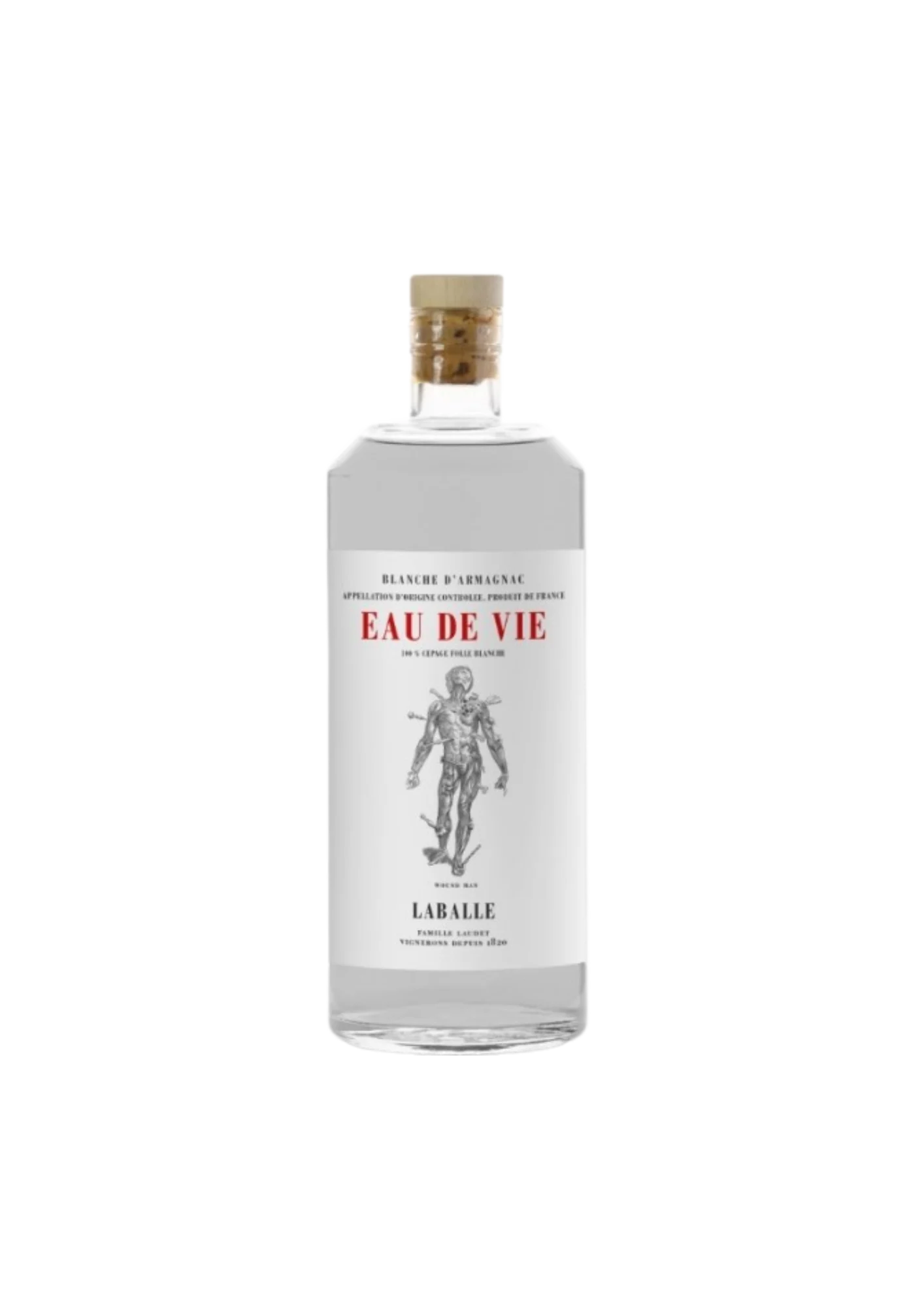 Bouteille d’Eau de vie, Domaine Laballe, Blanche Armagnac