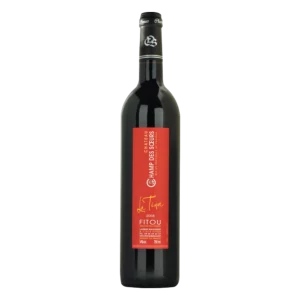 Bouteille de Fitou, Champ des Sœurs, La Tina, vin rouge