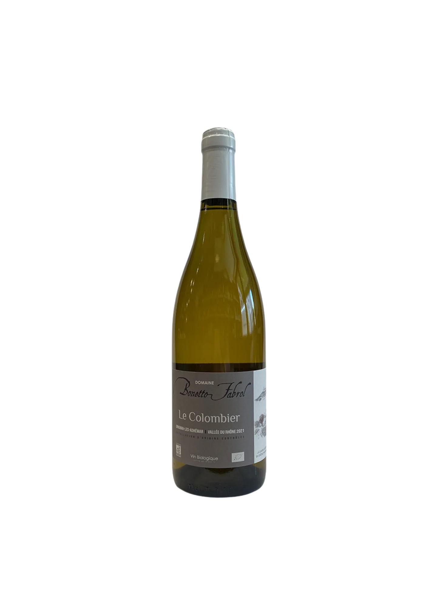 Bottle of Grignan les Adhémar, Domaine Bonetto Fabrol, Colombier, white wine