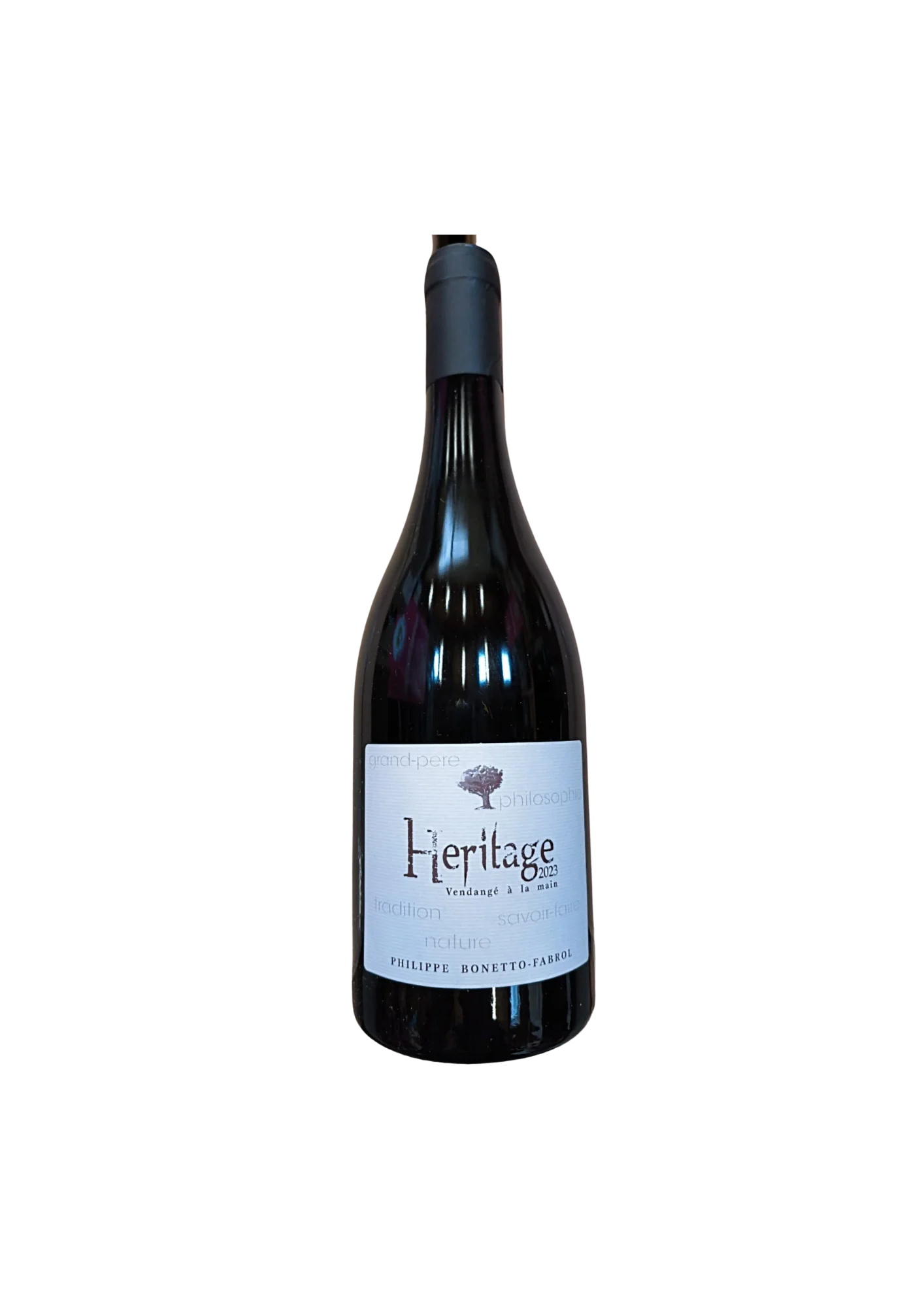 Flasche Grignan les Adhémar, Domaine Bonetto Fabrol, Héritage, Rotwein