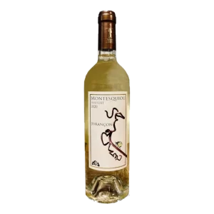 Bouteille de Jurançon, Domaine de Montesquiou, Amistat, vin blanc moelleux