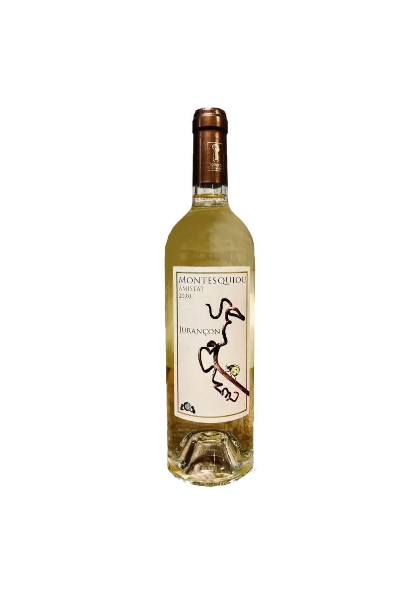 Bottiglia di Jurançon, Domaine de Montesquiou, Amistat, vino bianco dolce