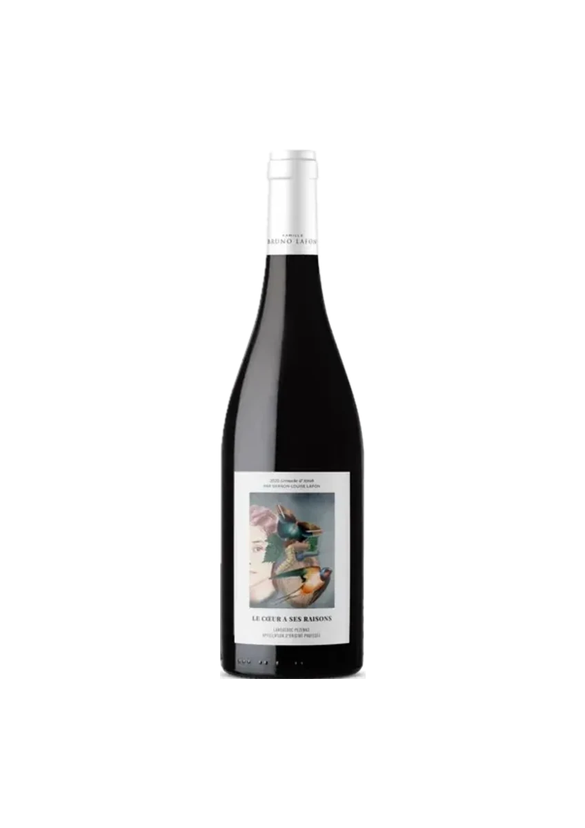 Bouteille de Languedoc Pézenas, Bruno Lafon, Le Cœur a ses Raisons, vin rouge