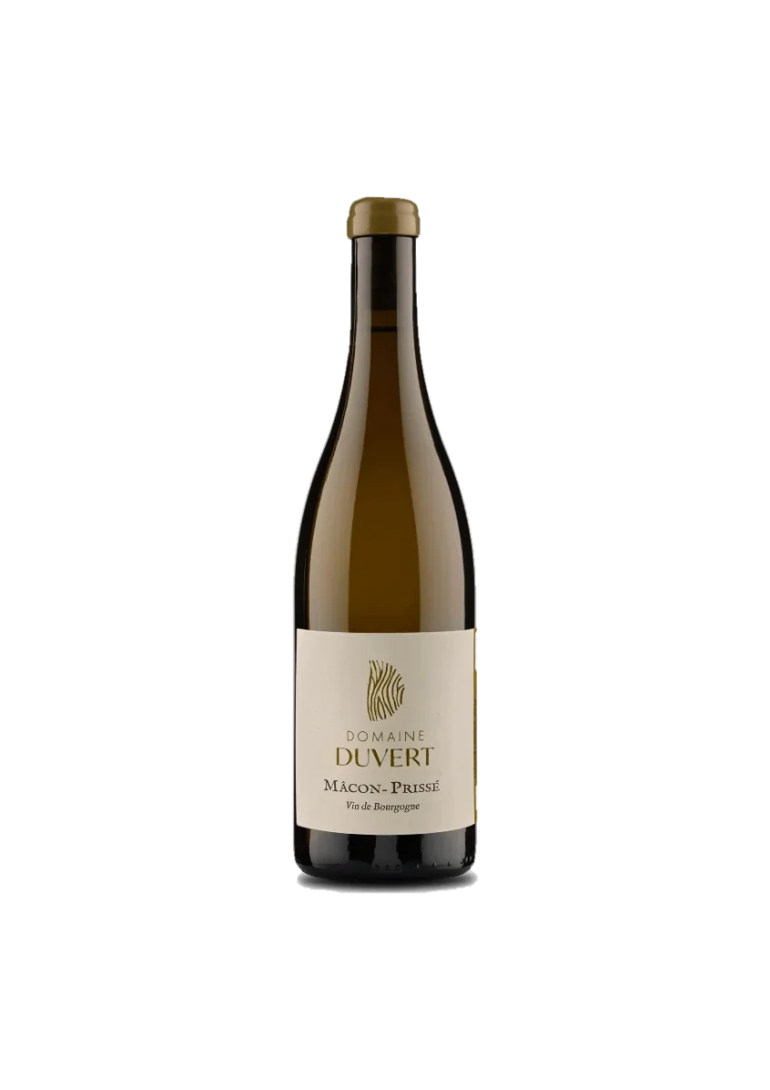 Bouteille de Mâcon Prissé, Domaine Duvert, vin blanc