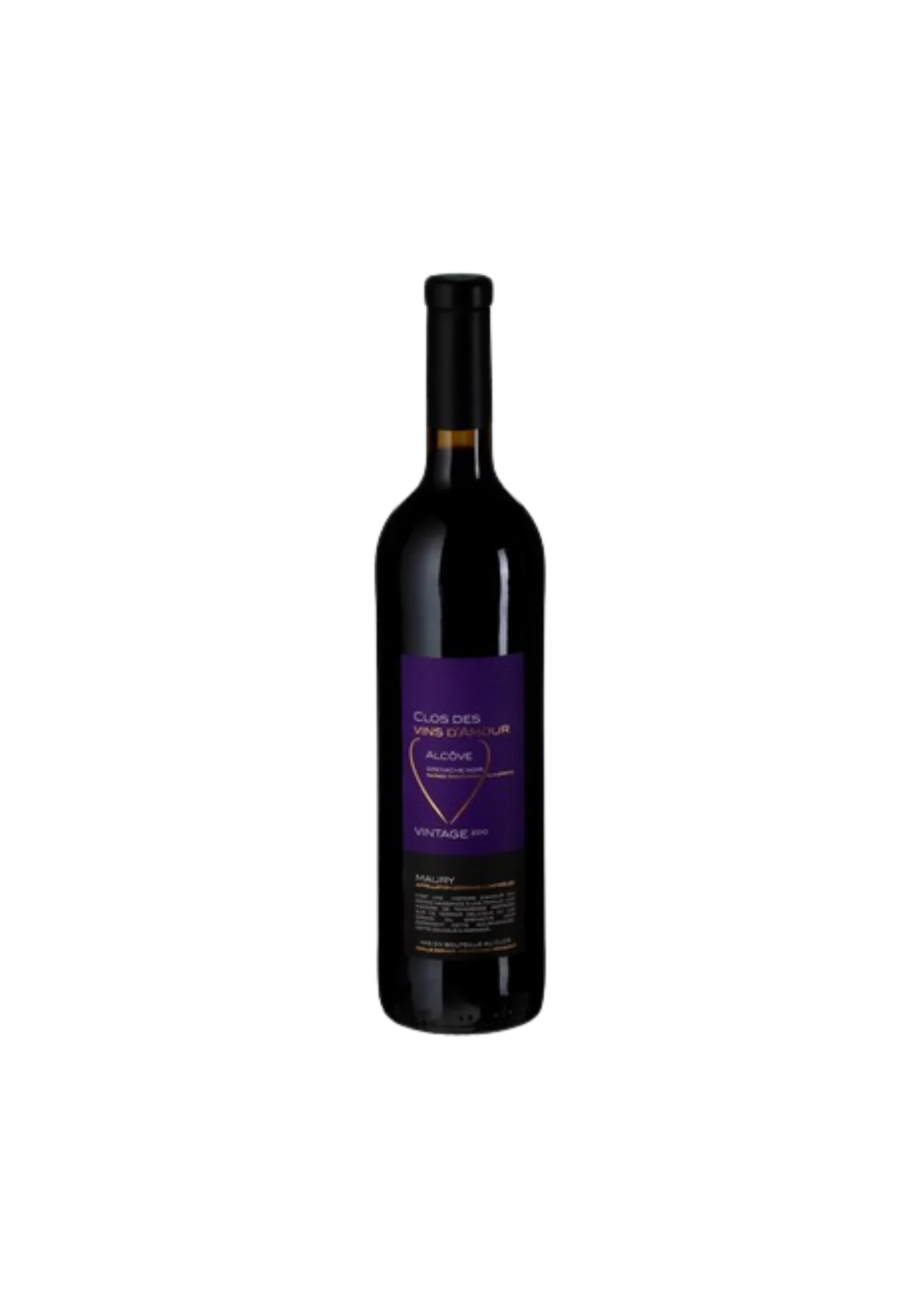 Bottle of Maury Doux, Clos des Vins d’Amour, Alcôve, red wine