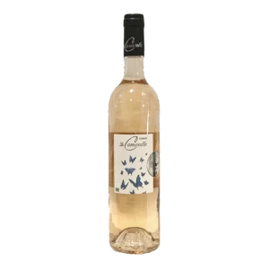 Bouteille de Méditerranée IGP, Domaine de la Camarette, Papillons, vin rosé