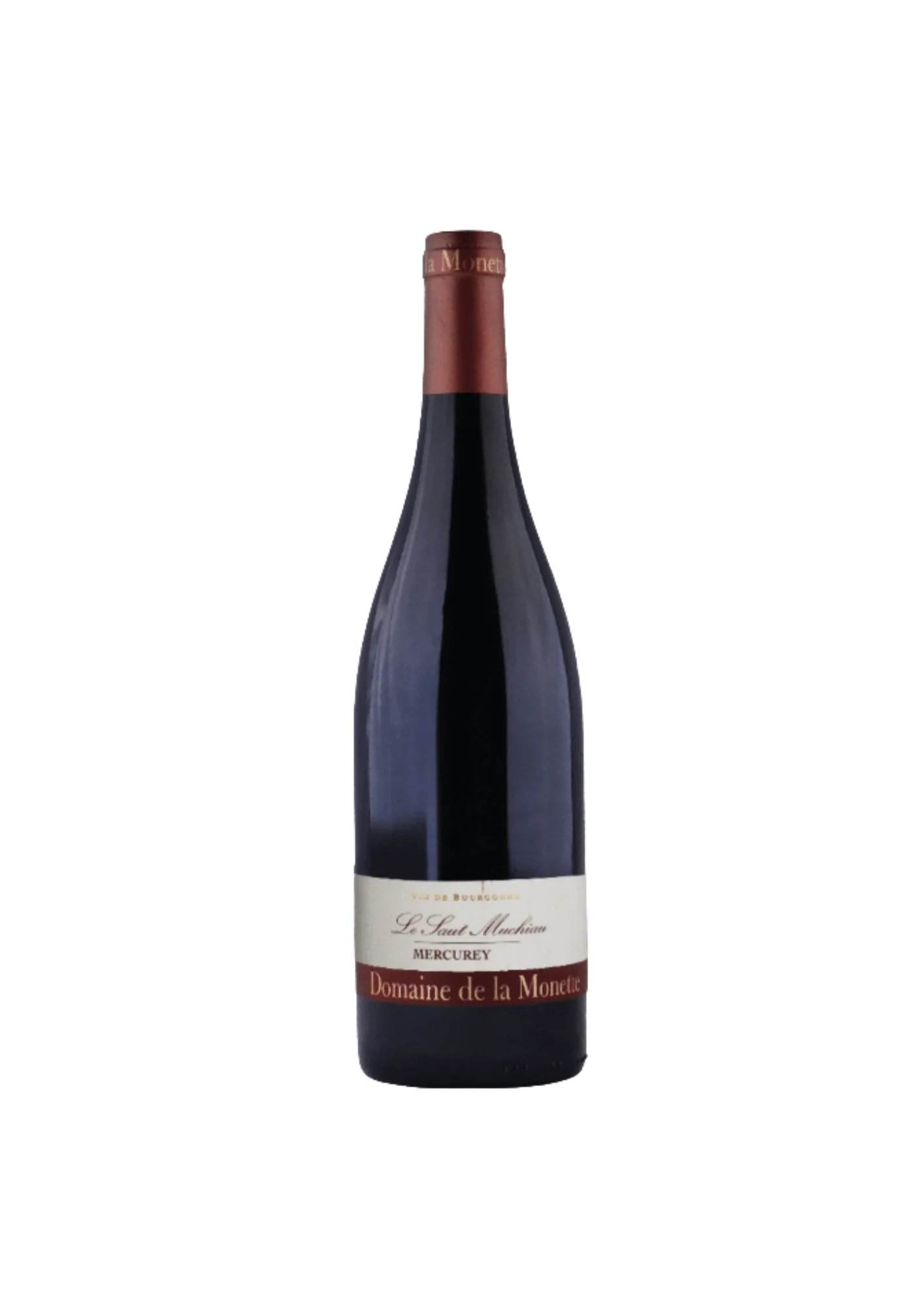Bouteille de Mercurey, Domaine de la Monette, Le Saut Muchiau, vin rouge