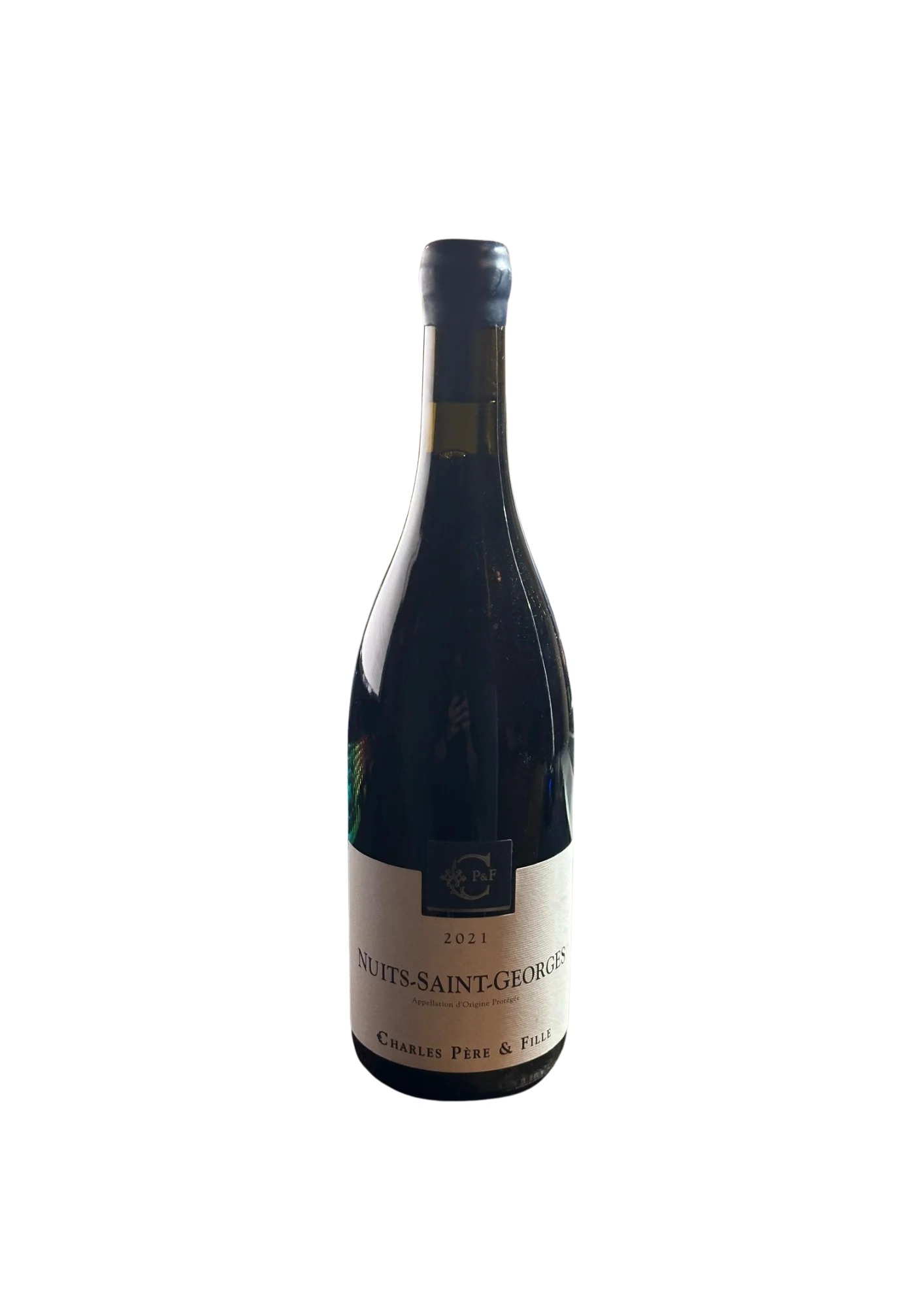 Bottiglia di Nuits Saint-Georges, Maison Charles Père & Filles, vino rosso