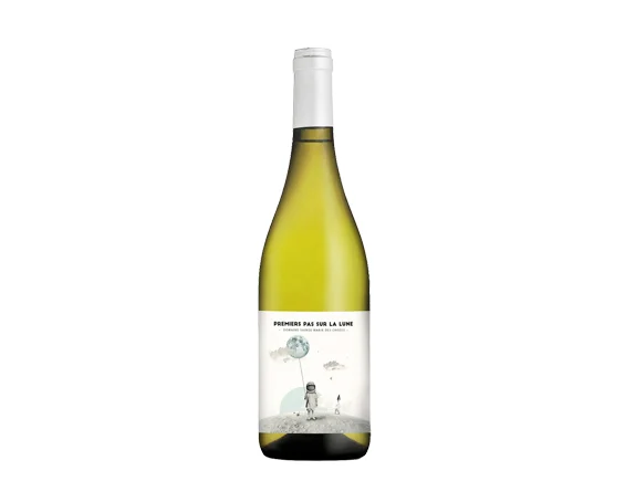 Bouteille de Pays d’Oc IGP, Domaine Sainte Marie des Crozes, Premiers Pas sur la Lune, vin blanc