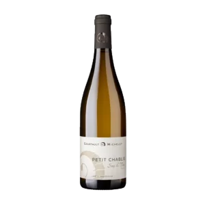 Bouteille de Petit Chablis, Courtault Michelet, Sous le vent, vin blanc