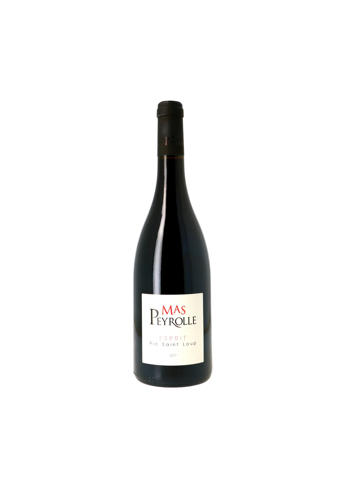 Bouteille de Pic Saint Loup, Mas Peyrolle, Esprit, vin rouge