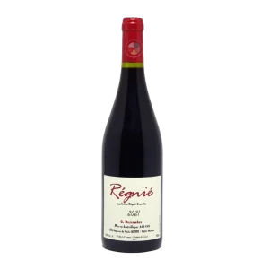 Bouteille de Régnié, Georges Descombes, vin rouge