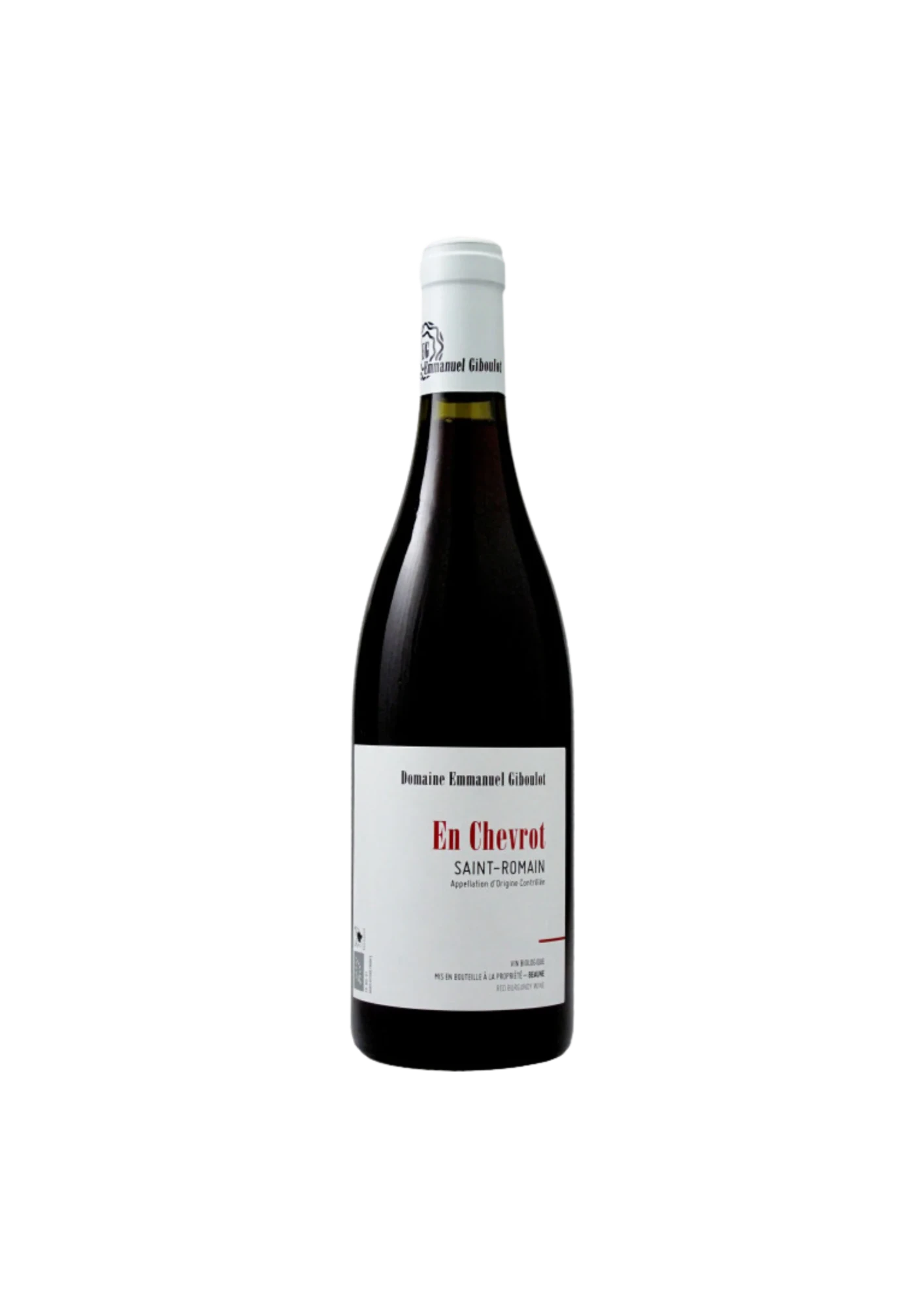 Bouteille de Saint Romain, Emmanuel Giboulot, En Chevrot, vin rouge