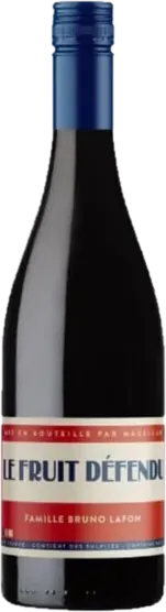 Bouteille de Vin de France, Bruno Lafon, Le Fruit Défendu Pinot Noir, vin rouge