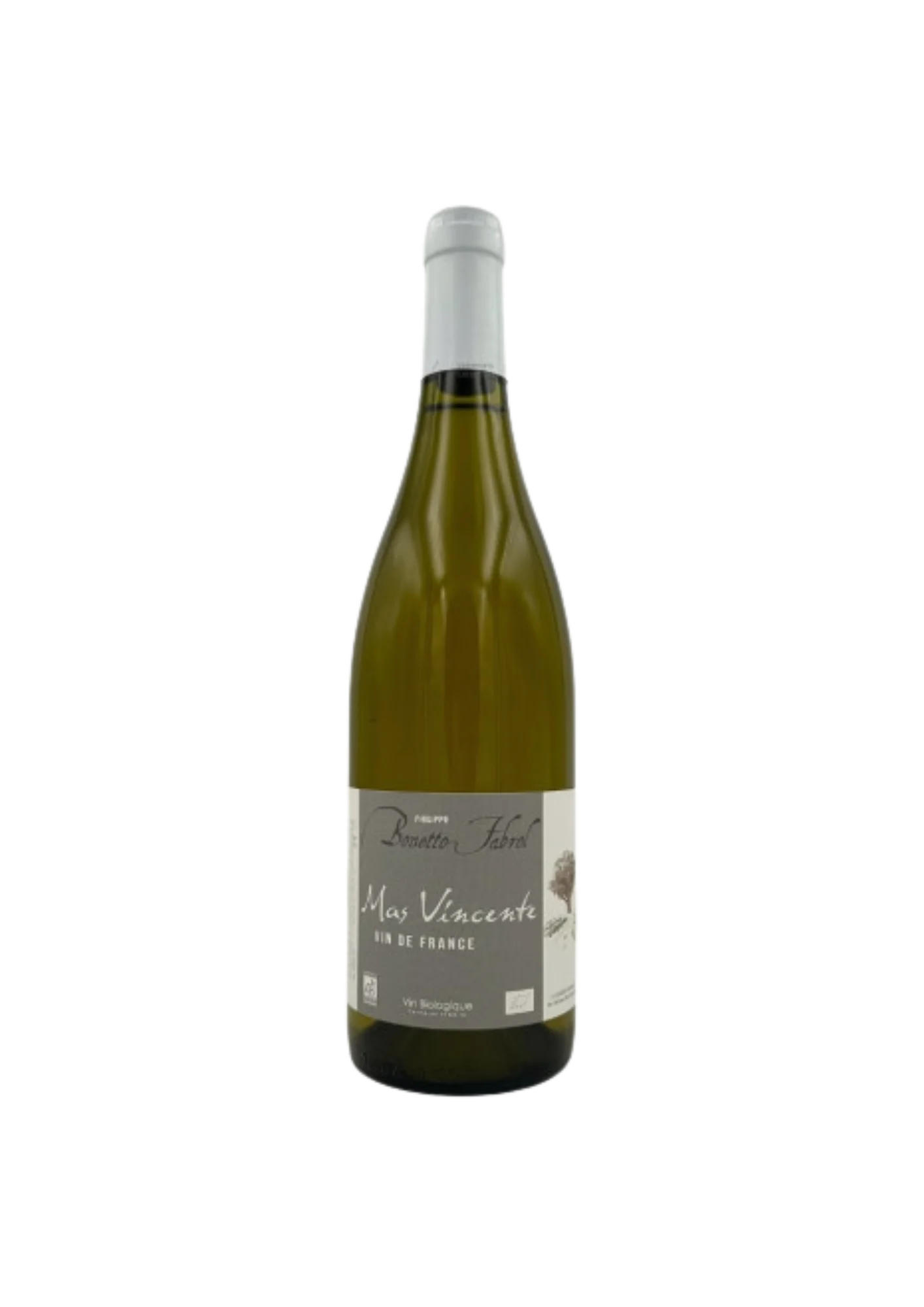 Bouteille de Vin de France, Domaine Bonetto Fabrol, Mas Vincente, vin blanc